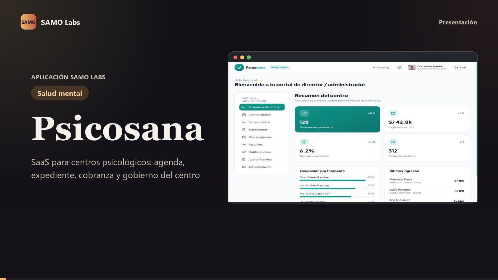 Portada del video demo de Psicosana